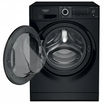 Masina de spalat rufe cu uscator Hotpoint Natis NDD11725BDAEE, 11 kg spalare, 7 kg uscare, 1600 RPM, Clasa B, Motor Inverter, Display LCD, Negru