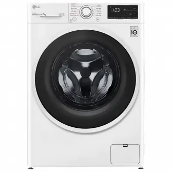 Masina de spalat rufe Slim LG F2WV3S7AIDD, 7 kg, 1200 rpm, Motor AI Direct Drive, Steam, Smart Diagnosis, Clasa D, Alb
