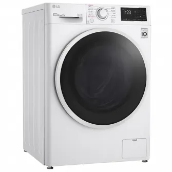 Masina de spalat rufe Slim LG F2WV3S7AIDD, 7 kg, 1200 rpm, Motor AI Direct Drive, Steam, Smart Diagnosis, Clasa D, Alb