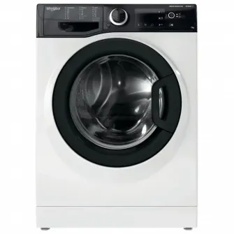 Masina de spalat rufe Slim Whirlpool WRSB7259BBEU, 7 kg, 1200 RPM, Clasa B, Motor Inverter, Display Big digital, Negru