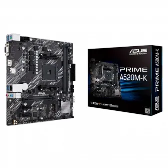 Материнская плата ASUS PRIME A520M-K, AM4, AMD A520, Micro-ATX
