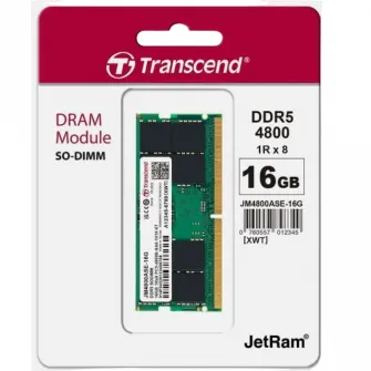 Оперативная память Transcend JetRam, DDR5 SDRAM, 4800 МГц, 16Гб, JM4800ASE-16G