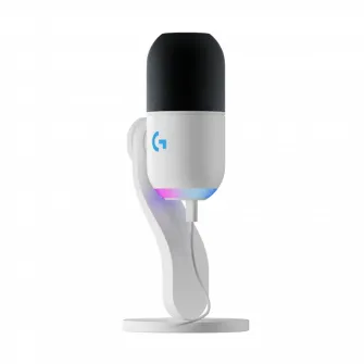 Microfon Gaming Logitech Yeti GX, Cu fir, Alb
