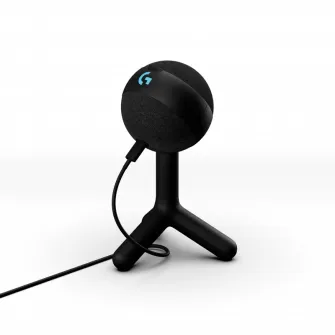 Microfon Gaming Logitech Yeti Orb RGB, USB, Negru