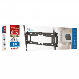 Настенное крепление Barkan E410+ Черный 32 - 90 Наклон, макс.60кг, VESA мм: до 600x400мм