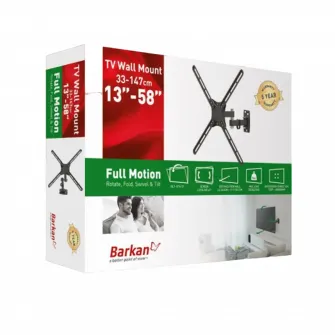 Настенное крепление для телевизора  BARKAN E3423, Черный