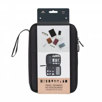 Organizator pentru calatorie RivaCase Biscayne, Poliester, Negru