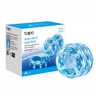 Pachet 2 benzi LED RGB inteligente TP-LINK Tapo L900-10, Wi-Fi, control vocal, sincronizare muzica, 13.5W, 2100 lm, lumina colorata, compatibil Google Assistant, Amazon Alexa И™i Apple Home, 2x5m