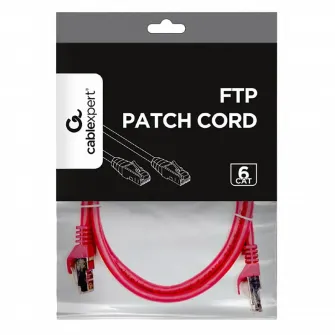 Patch Cord Cat.6/FTP, 1 m, Pink, PP6-1M/RO, Cablexpert