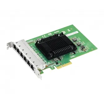 PCI-e Intel Server Adapter Intel I350AM4, 6 Copper Port 1Gbps