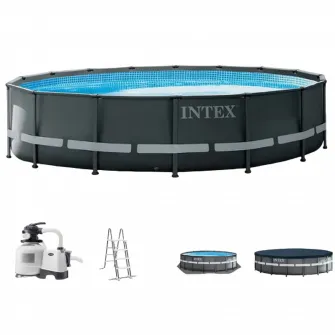Piscina cu cadru metalic Intex XTR Ultra Frame, 19156L, Negru, 26326