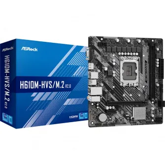 Материнская плата ASRock H610M-HVS/M.2 R2.0, LGA1700, Intel H610, Micro-ATX