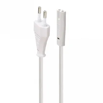 Power Cord PC-220V 1.8m Russian Plug, Cablexpert, White, PC-184/2-W