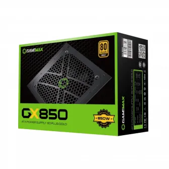 Power Supply ATX 850W GAMEMAX GX-850 Modular, 80+ Gold, Full Modular cable, Active PFC,120mm fan