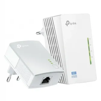 Powerline Adapter/Access Point Wi-Fi N TP-Link, TL-WPA4220 KIT, AV600, 2x100Mbps Ports
