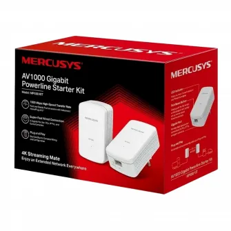 Powerline Adapter MERCUSYS, MP500 KIT, AV1000, 1xGbit Port