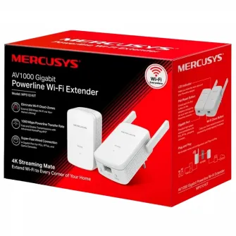 Powerline Adapter MERCUSYS, MP510 KIT, AV1000, 1xGbit Port, 2xExt Antennas