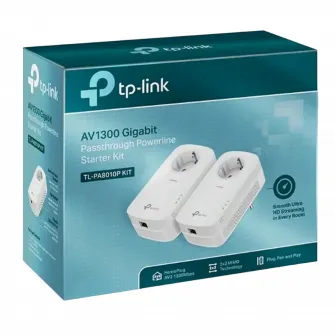Powerline Adapter TP-Link, TL-PA8010P KIT, AV1300, 2x2MIMO, 1xGbit Port, Passthrough
