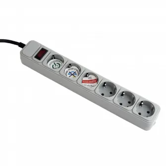 Prelungitor electric Gembird GMB SPG6-B-6C, 6 Prize, 1,8 m, Gri