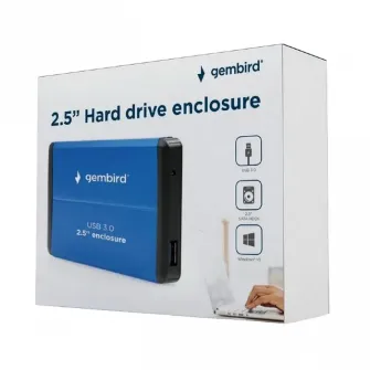 Rack SSD extern Gembird EE2-U3S-2-B, Albastru (EE2-U3S-2-B)