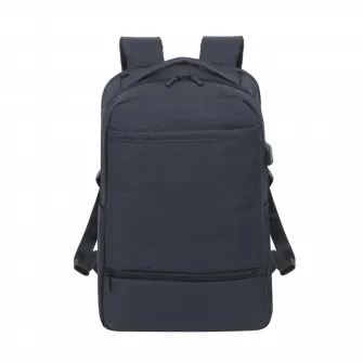 Rucsac pentru Laptop RivaCase Biscayne, Poliester, Negru