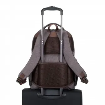 Rucsac pentru Laptop RivaCase Galapagos, Poliester, Moca