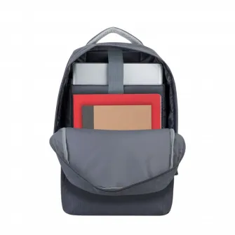 Rucsac pentru Laptop RivaCase Prater, Poliester, Gri inchis