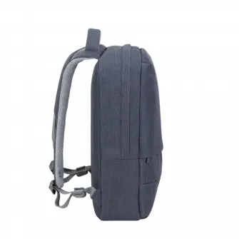 Rucsac pentru Laptop RivaCase Prater, Poliester, Gri inchis