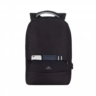 Rucsac pentru Laptop RivaCase Prater, Poliester, Negru