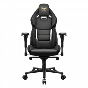 Scaun Gaming Cougar Hotrod, PVC Piele, Negru/Auriu