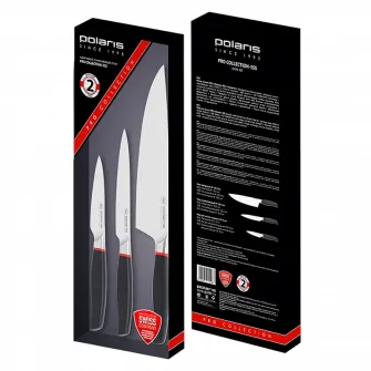 Set de Cutite Polaris PRO collection-3SS, Negru