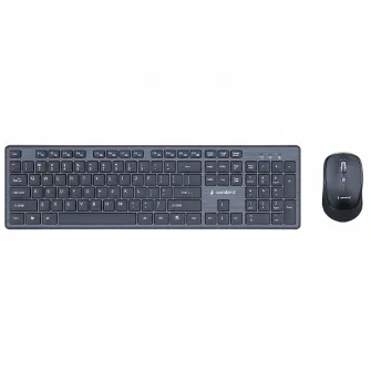 Set Tastatura + Mouse Gembird KBS-WCH-04-RU, Fara fir, Negru
