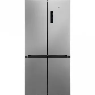 Side by side AEG RMB952E6VU, 522 l, No frost, Casa E, Afisaj LCD, Touch control, Iluminare LED, H 190 cm, Inox