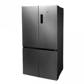 Side by side AEG RMB952E6VU, 522 l, No frost, Casa E, Afisaj LCD, Touch control, Iluminare LED, H 190 cm, Inox