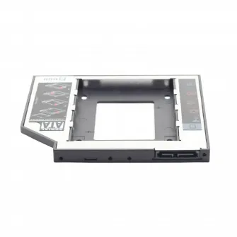 Slim mounting frame for 2.5#039;#039; drive to 5.25#039;#039; bay, for drive up to 12.7 mm, Gembird, MF-95-02
