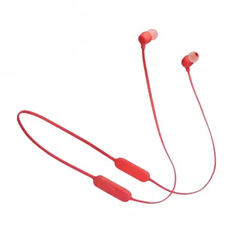 Спортивные наушники JBL T125BT, Bluetooth, Красный