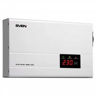 Стабилизатор напряжения SVEN SLIM AVR-500 LCD, 500VA