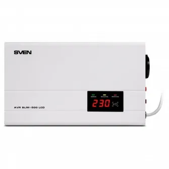 Стабилизатор напряжения SVEN SLIM AVR-500 LCD, 500VA