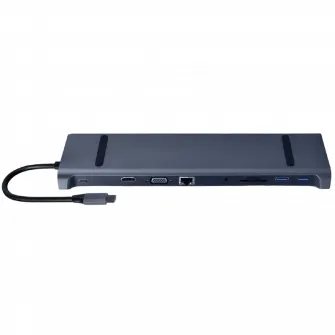 Statie Docking Gembird A-CM-COMBO10-01, Gri