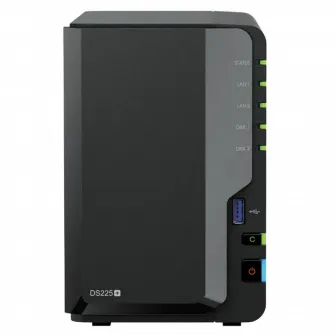 Stocare atasata la retea SYNOLOGY DS225+, Negru