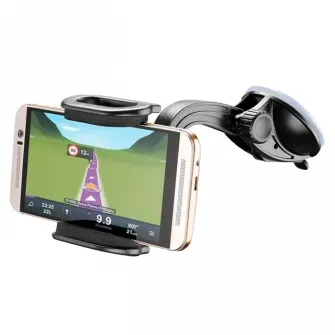 Suport Auto Cellularline Hug Flexi - Universal, Negru