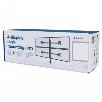 Suport birou pentru monitoare Gembird MA-D4-01, Negru