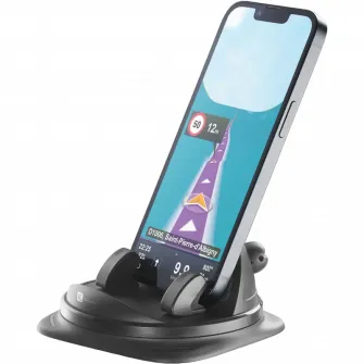Suport pentru smartphone Cellularline Dash Hub 360, Negru