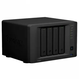 SYNOLOGY DVA3221 Deep Learning NVR, 4-bay, Intel Atom 4-core 2.1GHz,  GTX 1650, 8Gb, 4x1GbE, COM