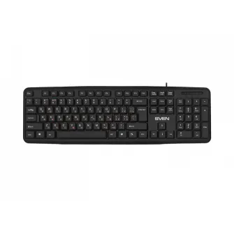 Tastatura SVEN KB-S230, Cu fir, Negru