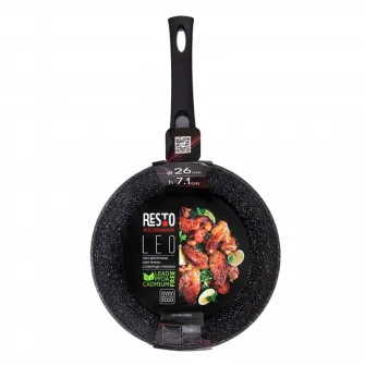 Tigaie adanca RESTO 93041, 26cm, Negru