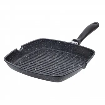 Tigaie-grill Rondell 93406, 28cm, Negru