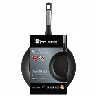 Tigaie Polaris Monolit-26F, 26cm, Negru