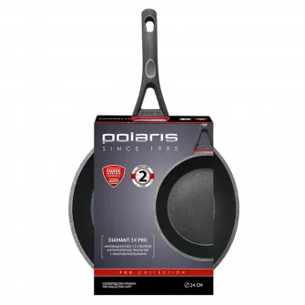 Tigaie Polaris PRO collection-24FP, 24cm, Negru