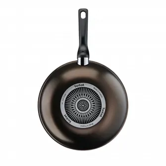 Tigaie WOK Tefal C3841953, 28cm, Negru